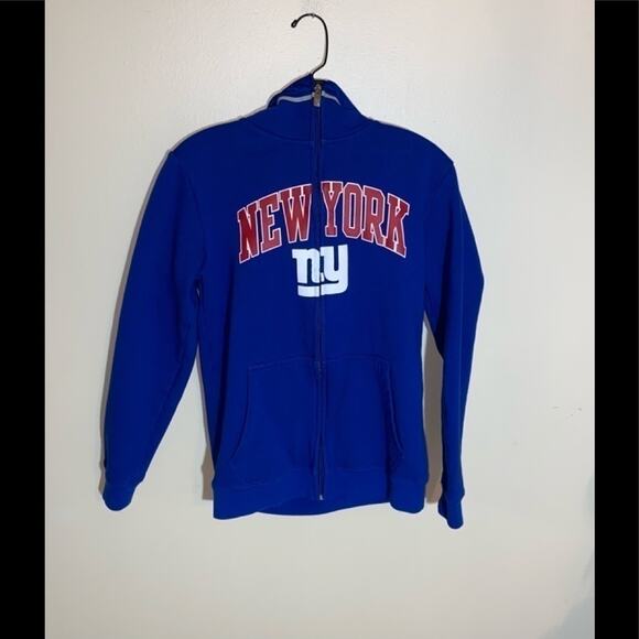 NFL TEAM APPAREL “GIANTS” FULL ZIP “HOODIE” WITH FULL ZIP HOOD SIZE L - Picture 1 of 6